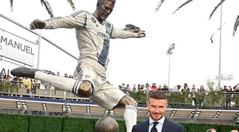 David Beckham salutes LA Galaxy and Los Angeles as statue unveiled ...