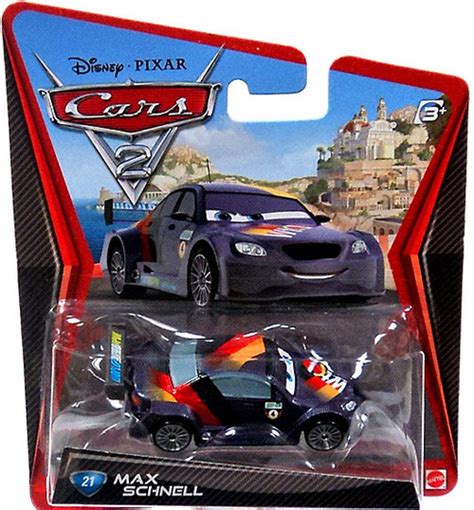 Disney Pixar Cars Cars 2 Main Series Max Schnell 155 Diecast Car Mattel Toys - ToyWiz