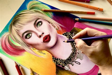 Drawing Margot Robbie as Harley Quinn - Ioanna Ladopoulou – Art & Design