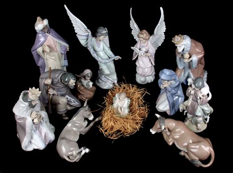 This 12 piece Lladro nativity set positively glows with Christmas spirit. The expressions say it ...