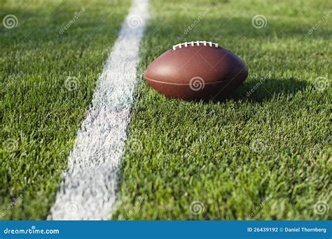 Football at the Goal Line on Grass Field Stock Photo - Image of white, ball: 26439192