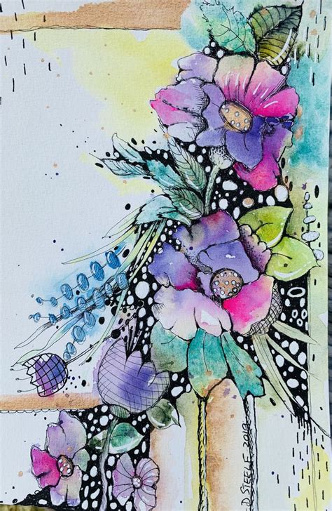 Watercolour flowers | Watercolor flower art, Flower art, Flower drawing