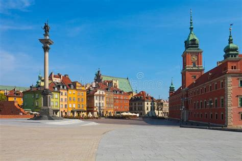 Castle Square in Warsaw, Poland. Summer view of the Castle Square in Warsaw - on #Sponsored , # ...