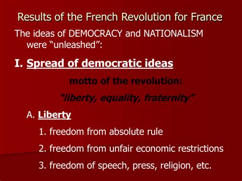 Results of the French Revolution