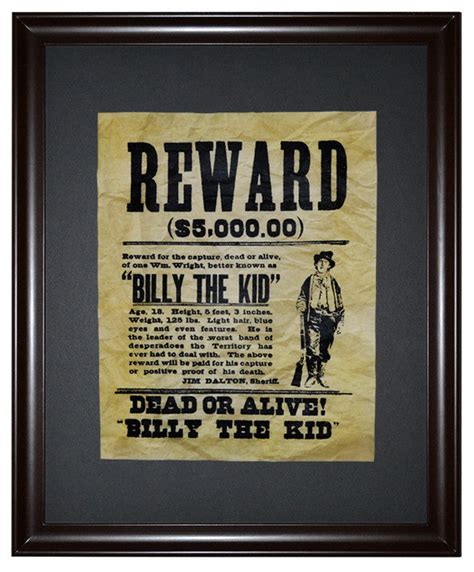 Billy the Kid Wanted Poster (11.25" x 14.25") – ouramendments.com