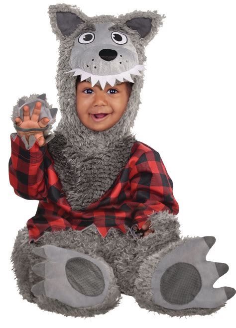 Infant Wolf Grey Jumpsuit with Hood Halloween Costume, Assorted Sizes ...