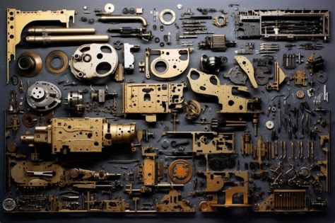 Premium AI Image | Gun parts laid out for assembly and cleaning created with generative ai