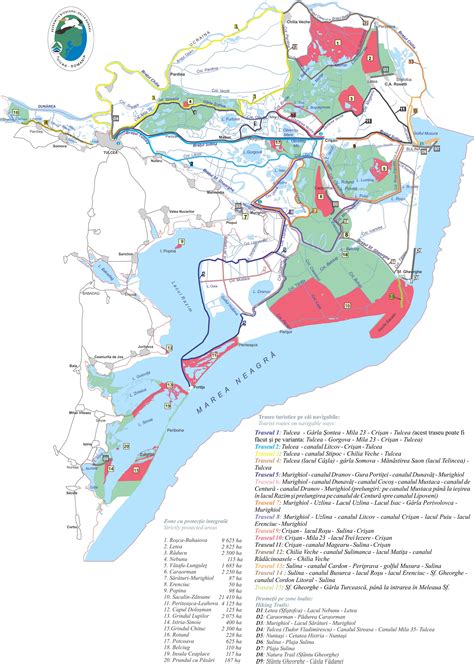 Delta dune – Harta turistica / Danube Delta Travel Map – harti.wansait.com