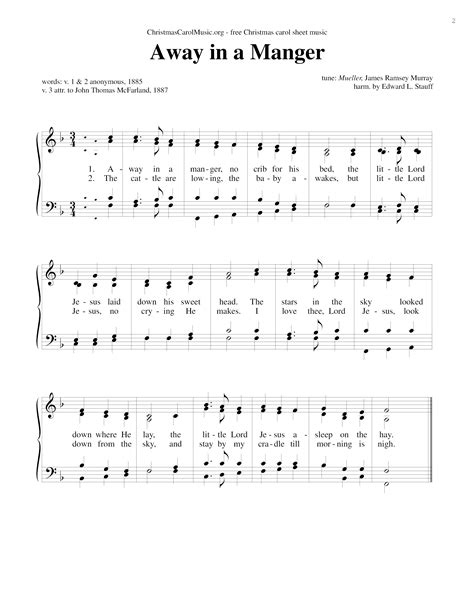 Christmas-Away In A Manger Sheet Music pdf, - Free Score Download ★