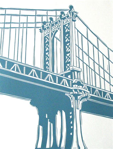 Manhattan Bridge Drawing at GetDrawings | Free download