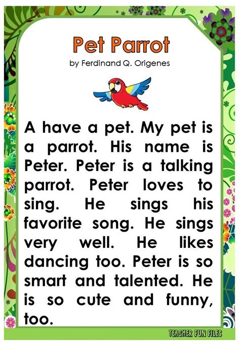 Teacher Fun Files: English Reading Passages about Animals | Reading comprehension lessons ...