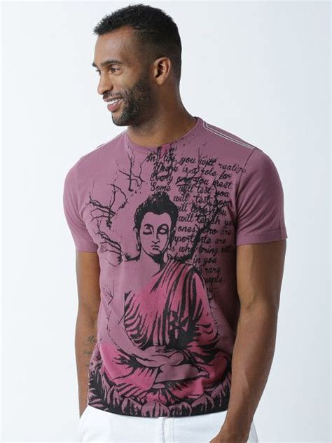 Buy Huetrap Men Mauve Printed T Shirt - Tshirts for Men | Myntra | Print t shirt, Shirts, T shirt