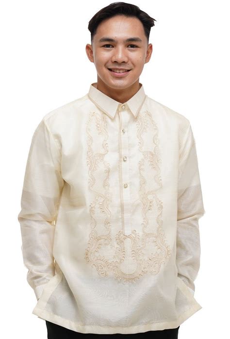 BARONG TAGALOG Linen Gusot Mayaman Filipino National Costume | lupon.gov.ph