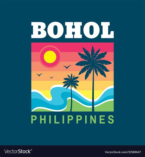 Bohol philippines - concept Royalty Free Vector Image