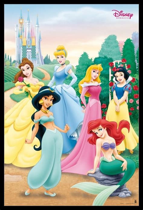 Disney Princess/ Pose Laminated & Framed Poster (24 x 36) - Walmart.com