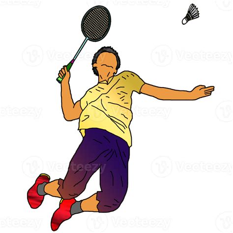 icon player badminton doing smash technique 23791184 PNG