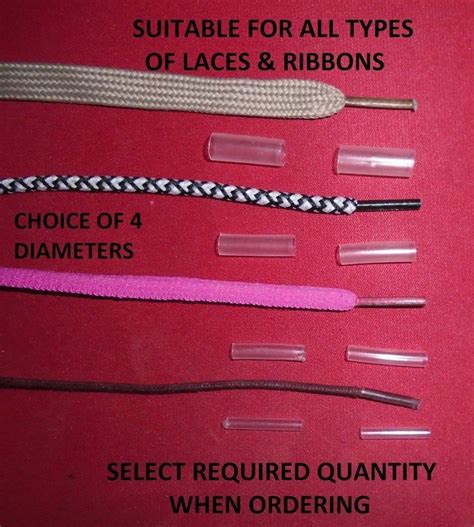 Shoe Lace Tips Ends Clear Transparent Aglets DIY Make & Repair VARIOUS DIAMETERS | eBay | How to ...