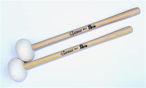 Vic Firth MB5H Corpsmaster Marching Bass Drum Sticks with Large Hard Felt Heads - The Marching ...