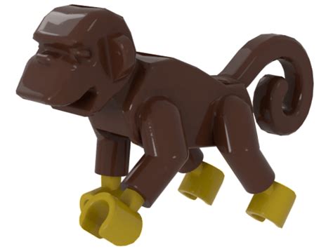 LEGO 2550c01 4217846 Reddish Brown Monkey with Yellow Hands and Feet ...