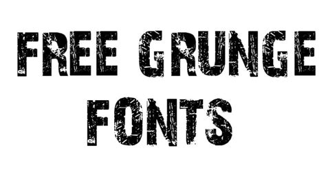 25 Free Grunge Fonts for Your Design Projects