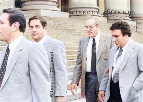 Gambino Family boss Paul Castellano far right inside and his right hand ...