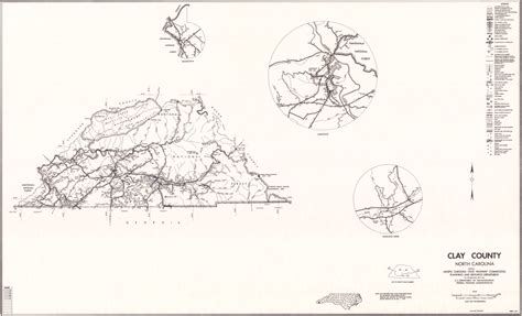 1972 Road Map of Clay County, North Carolina