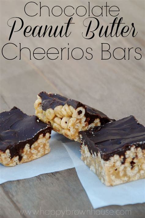 Chocolate Peanut Butter Cheerios™ Bars | Happy Brown House