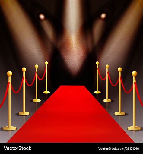 Award ceremony red carpet illuminated Royalty Free Vector