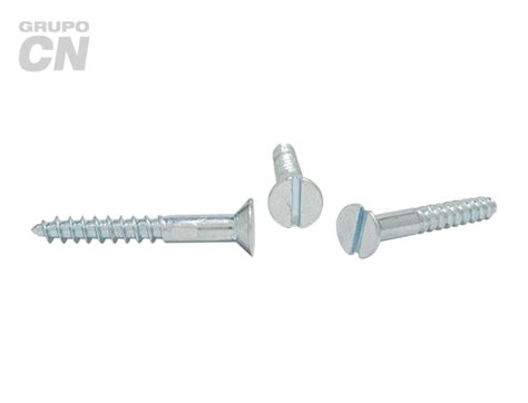 Tornillo Cabeza plana embutida ranurada cuerda rolada (para madera) #5 (3.1mm) 20 hilos