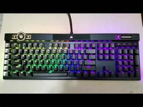 Corsair K100 RGB Mechanical Keyboard Lighting Effects and Sound - YouTube