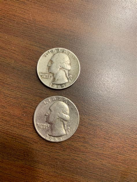 2 Rare 1965 Quarters with no mint marks. | Etsy