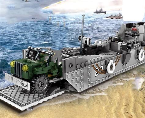 Compatible Lego Toy U.S. Army Normandy D Day LCM3 Landing Craft WW2 – The Brick Armory