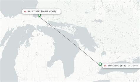 Direct (non-stop) flights from Sault Ste. Marie to Toronto - schedules ...