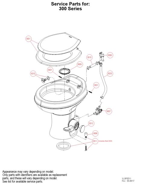 SeaLand-Dometic Toilet - 300-SS RTWHITE - 302300071 - 958043195 - RentForFun RV