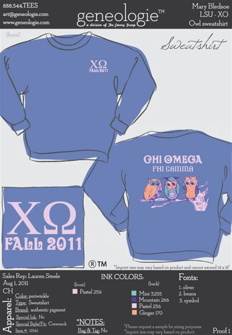 Chi Omega Sweatshirt | Sorority Shirts