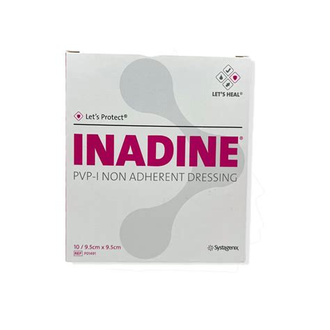 INADINE IODINE Non Adherent Antimicrobial Dressings Wound Treatment ...