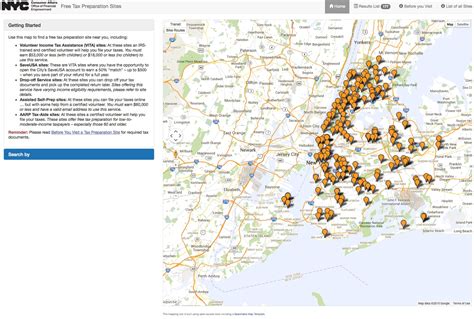 City Releases Interactive Map to Locate Free Tax Preparation Help ...