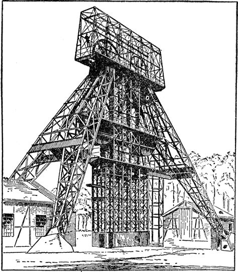 German Steel Mining Headgear Hoist Tower | ClipArt ETC