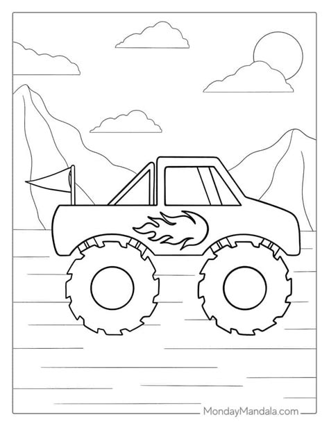 32 Monster Truck Coloring Pages (Free PDF Printables)