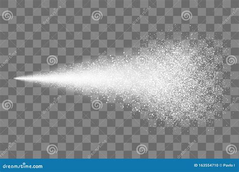 Water Spray Mist Effect On Transparent Background Cartoon Vector ...