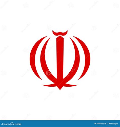 Emblem of iran stock vector. Illustration of muslim - 189466275