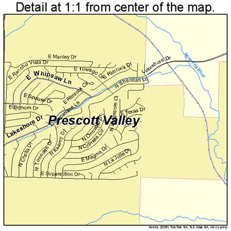 Prescott Valley Arizona Street Map 0457450