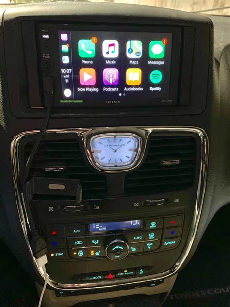 CarPlay Install: Sony XAV-AX1000 in a 2011 Chrysler Town & County ...