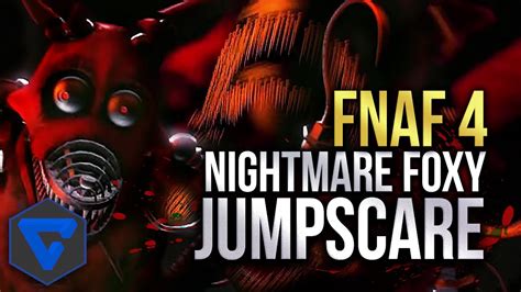 Animacion Five Nights At Freddy'S 4 Nightmare Foxy Jumpscare - YouTube