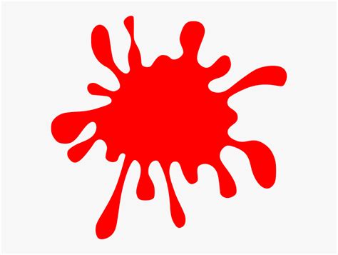 Red Cliparts Splatter - Red Color Splash Clipart, HD Png Download - kindpng