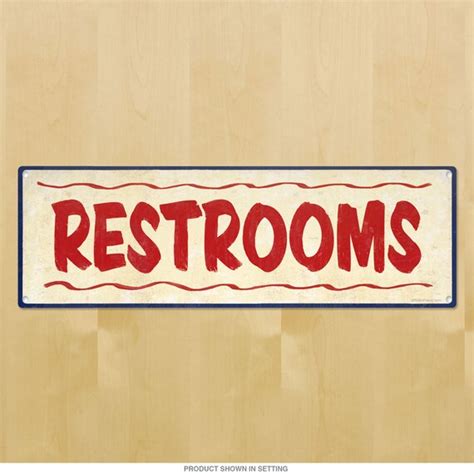 Restrooms Restaurant Style Bathroom Sign 56811