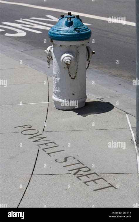 Fire hydrant on the sidewalk of Powell Street, San Francisco ...