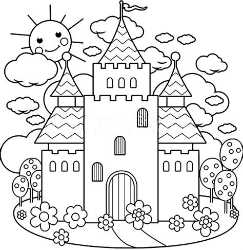 Desenho De Castelo Simples Para Colorir | Images and Photos finder