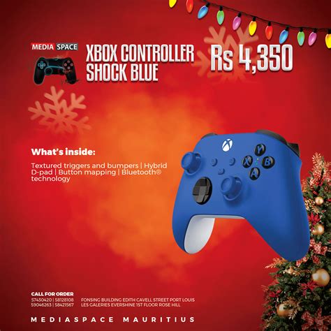 Microsoft Xbox Wireless Controller Shock Blue - Wireless & Bluetooth Connectivity - New Hybrid D ...