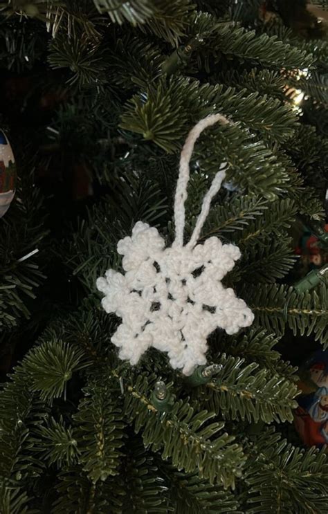 Crochet Snowflake Ornament - Etsy